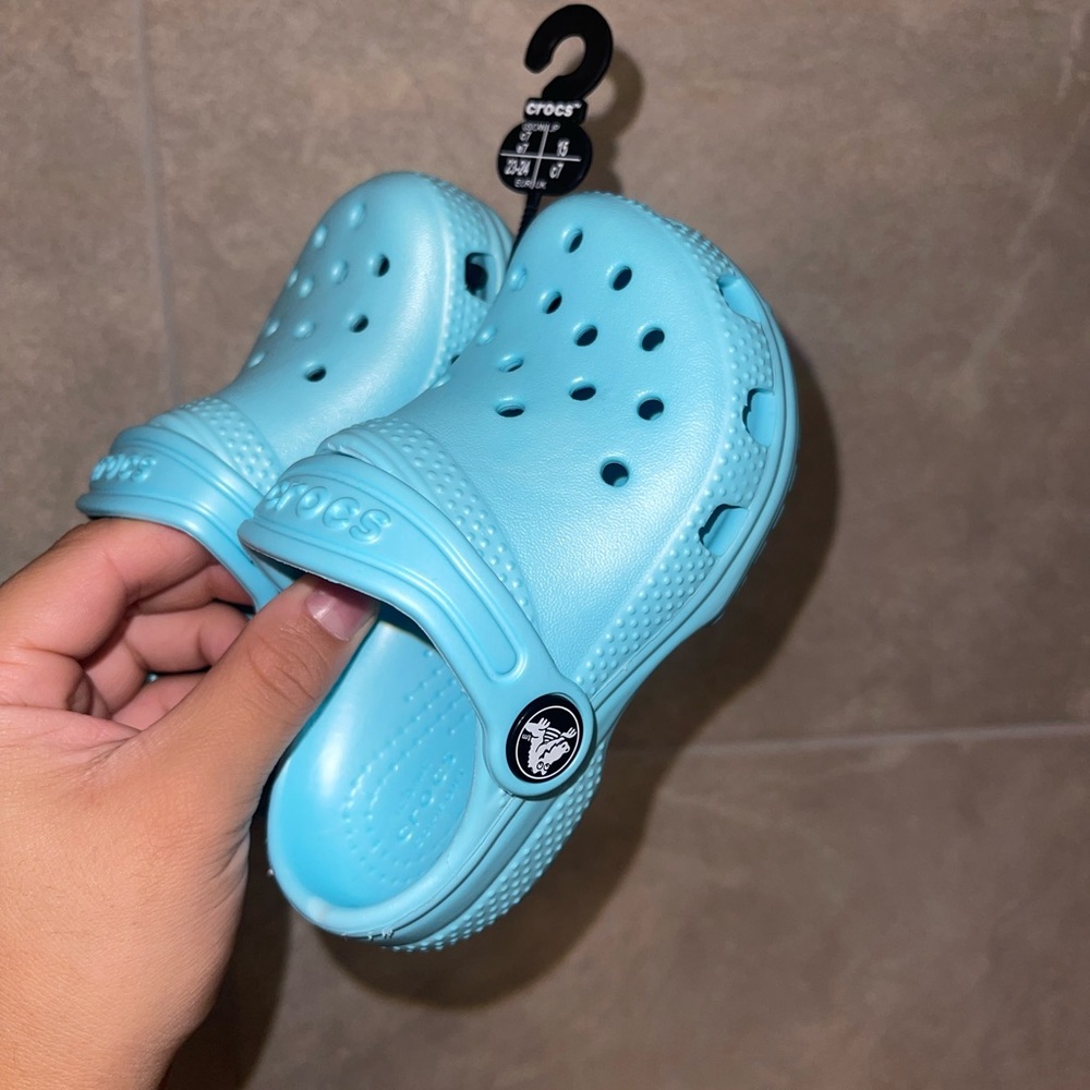Baby blue crocs